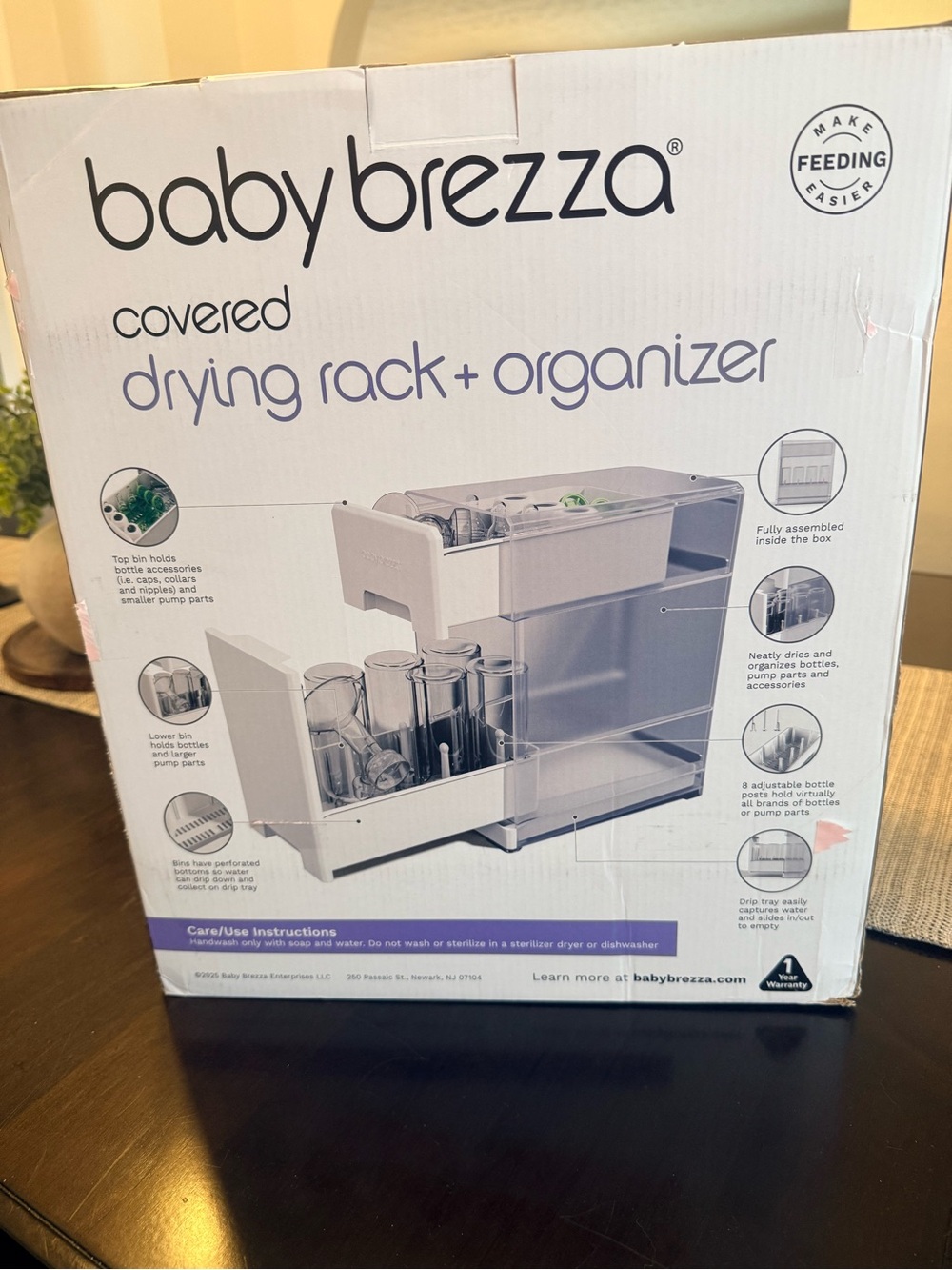 Baby Brezza Covered Drying Rack + Organizer — White